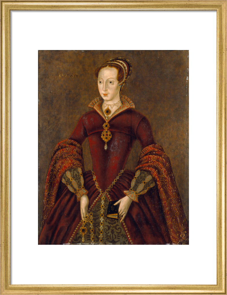 Lady jane grey portrait print (art print, medium, gold frame)