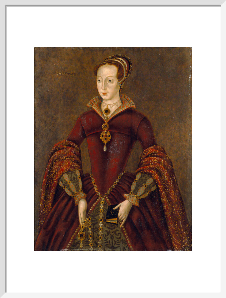 Lady jane grey portrait print (art print, large, white frame)