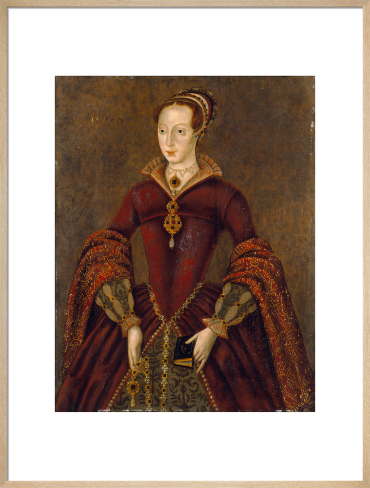 Lady jane grey portrait print (art print, extra large, natural frame)