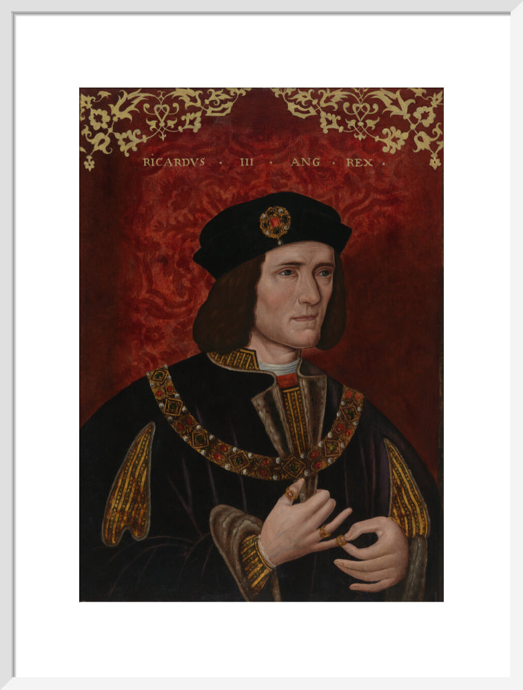 King richard iii portrait print (art print, large, white frame)