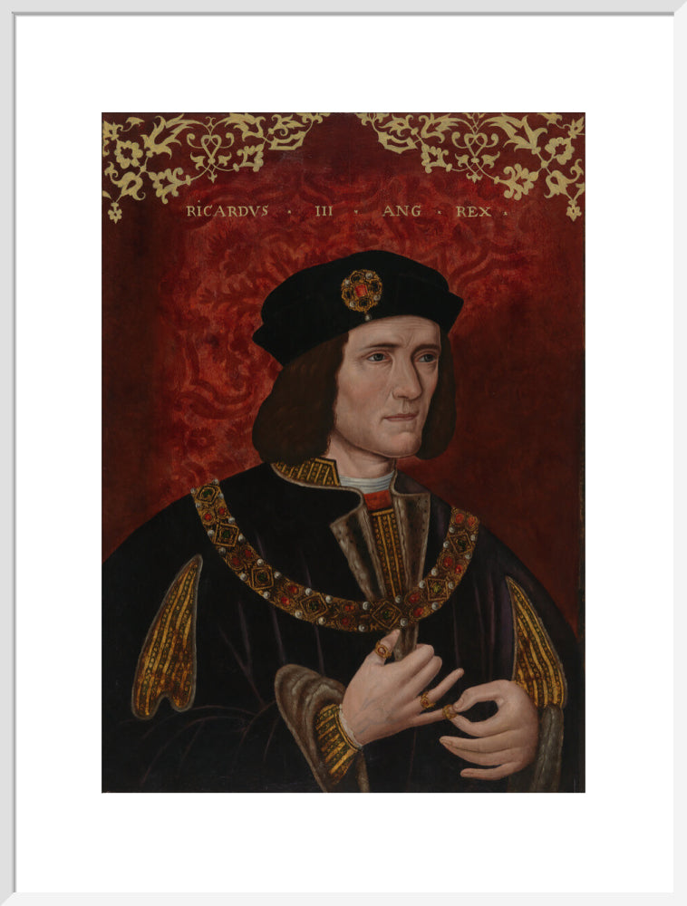 King richard iii portrait print (art print, extra large, white frame)