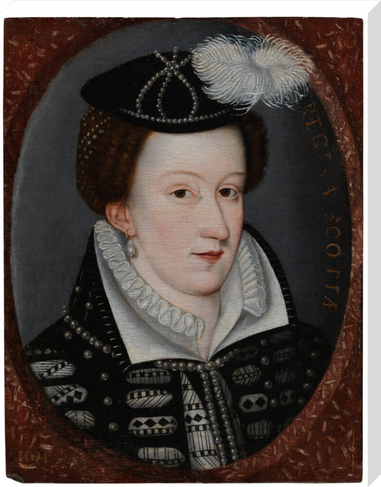 Mary, queen of scots portrait print (stretched canvas, extra large, no frame)