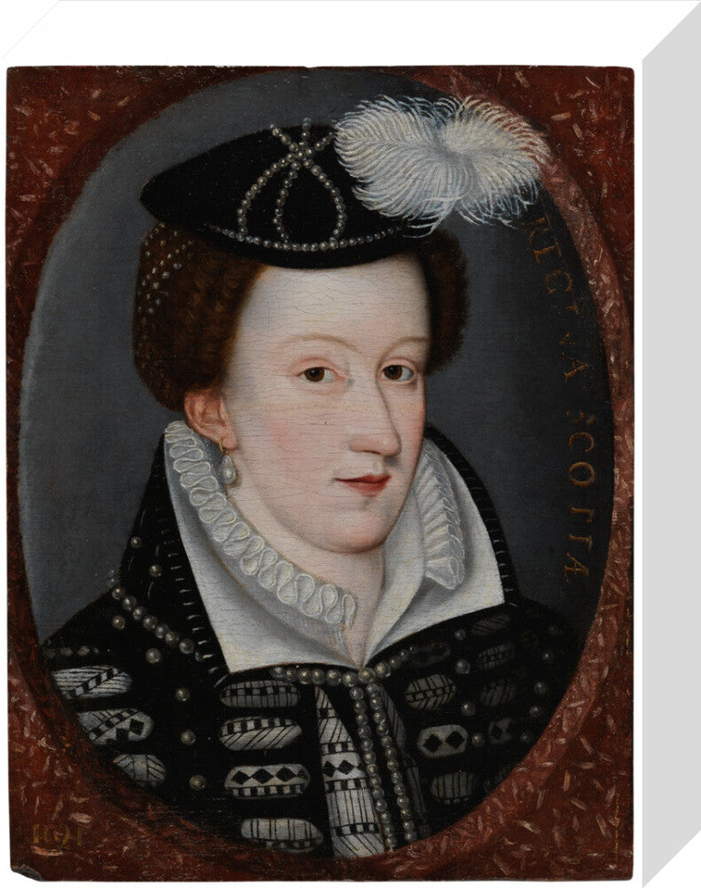 Mary, queen of scots portrait print (stretched canvas, small, no frame)