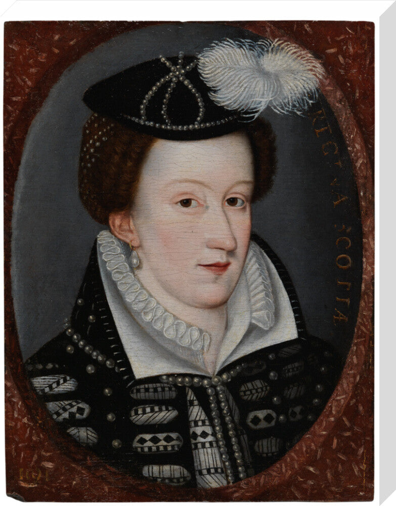 Mary, queen of scots portrait print (stretched canvas, large, no frame)