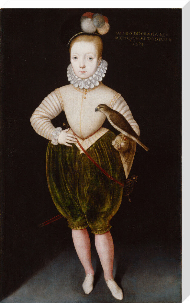 King james i of england and vi of scotland portrait print (stretched canvas, extra large, no frame)