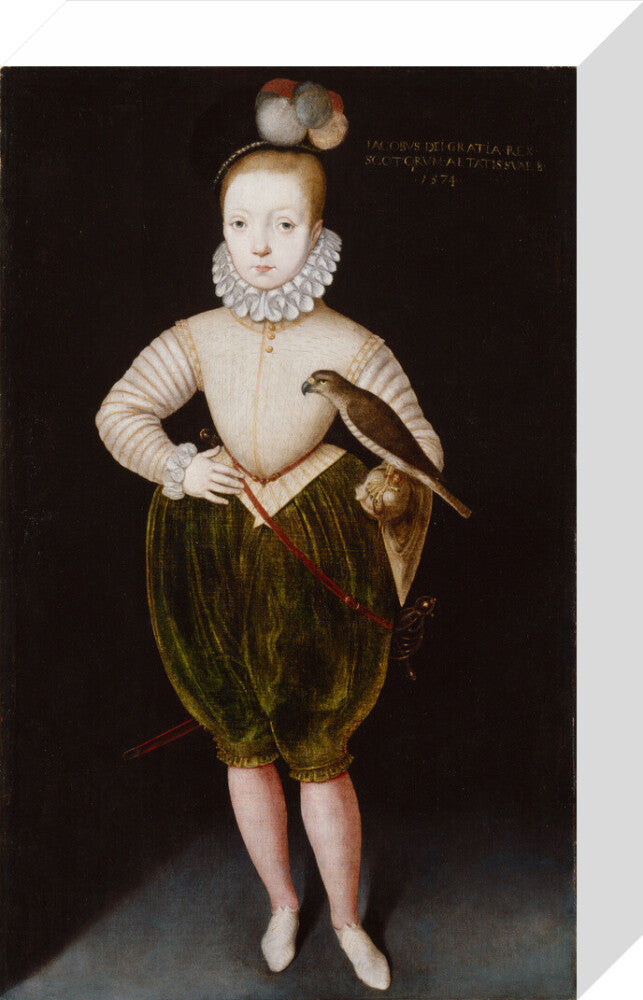 King james i of england and vi of scotland portrait print (stretched canvas, small, no frame)