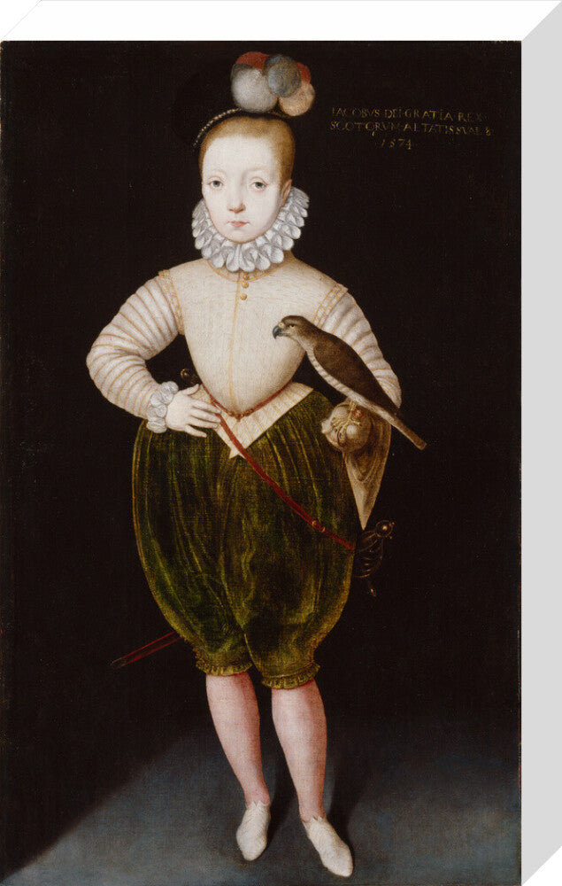 King james i of england and vi of scotland portrait print (stretched canvas, medium, no frame)