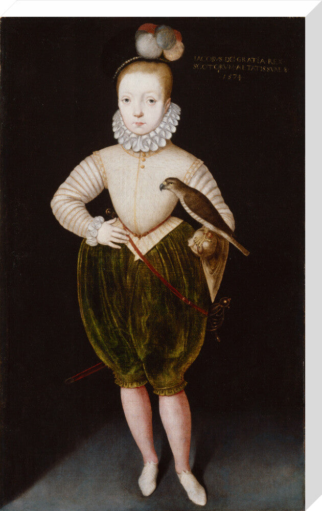 King james i of england and vi of scotland portrait print (stretched canvas, large, no frame)