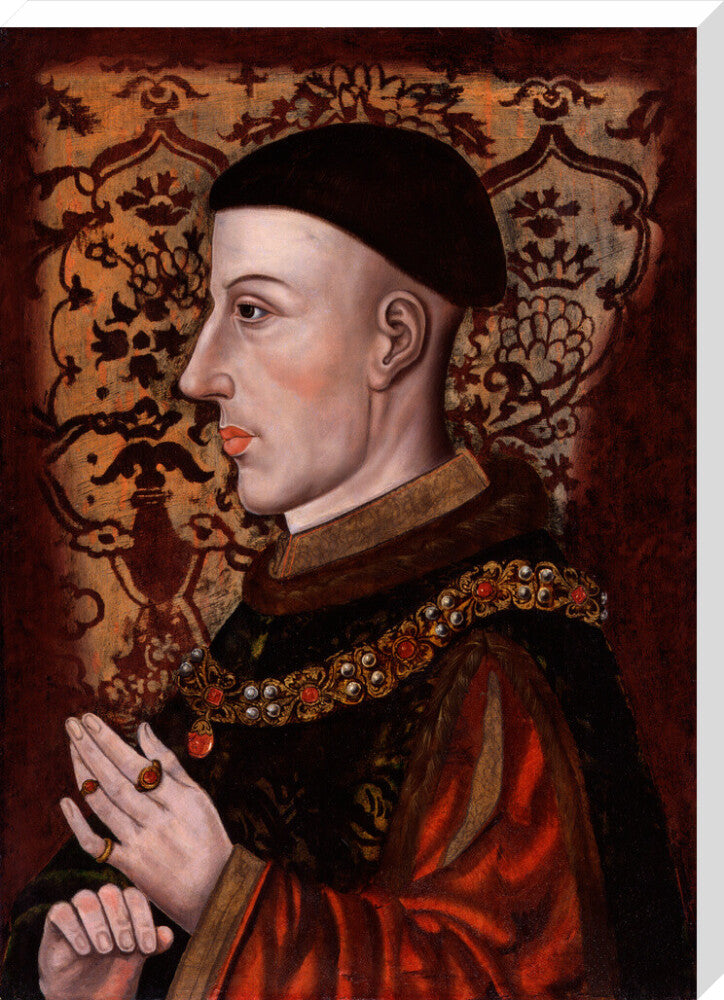 King henry v portrait print (stretched canvas, extra large, no frame)