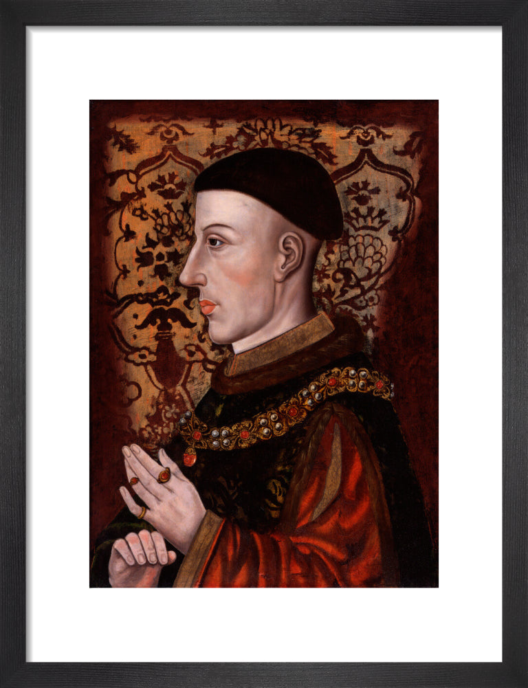 King henry v portrait print (art print, small, black frame)