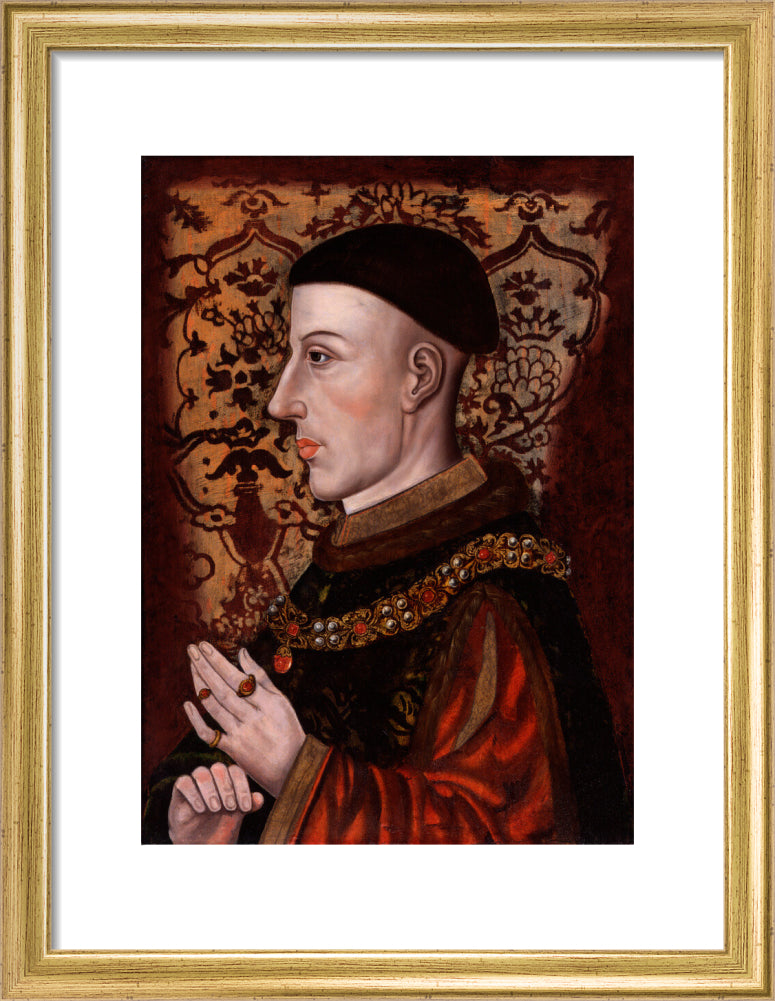 King henry v portrait print (art print, small, gold frame)