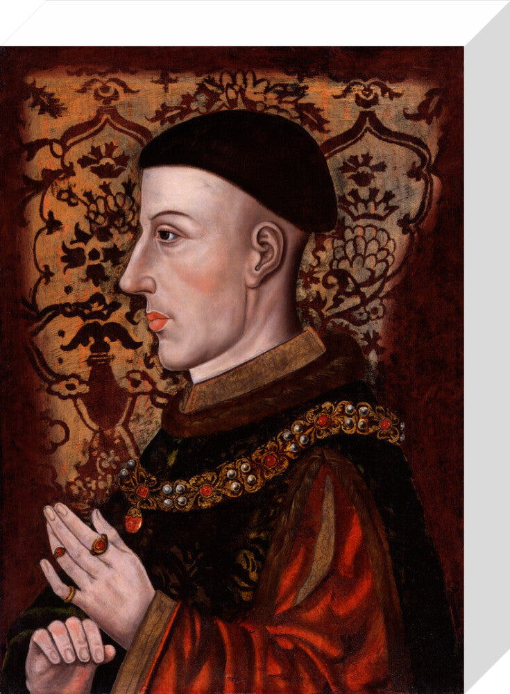 King henry v portrait print (stretched canvas, small, no frame)