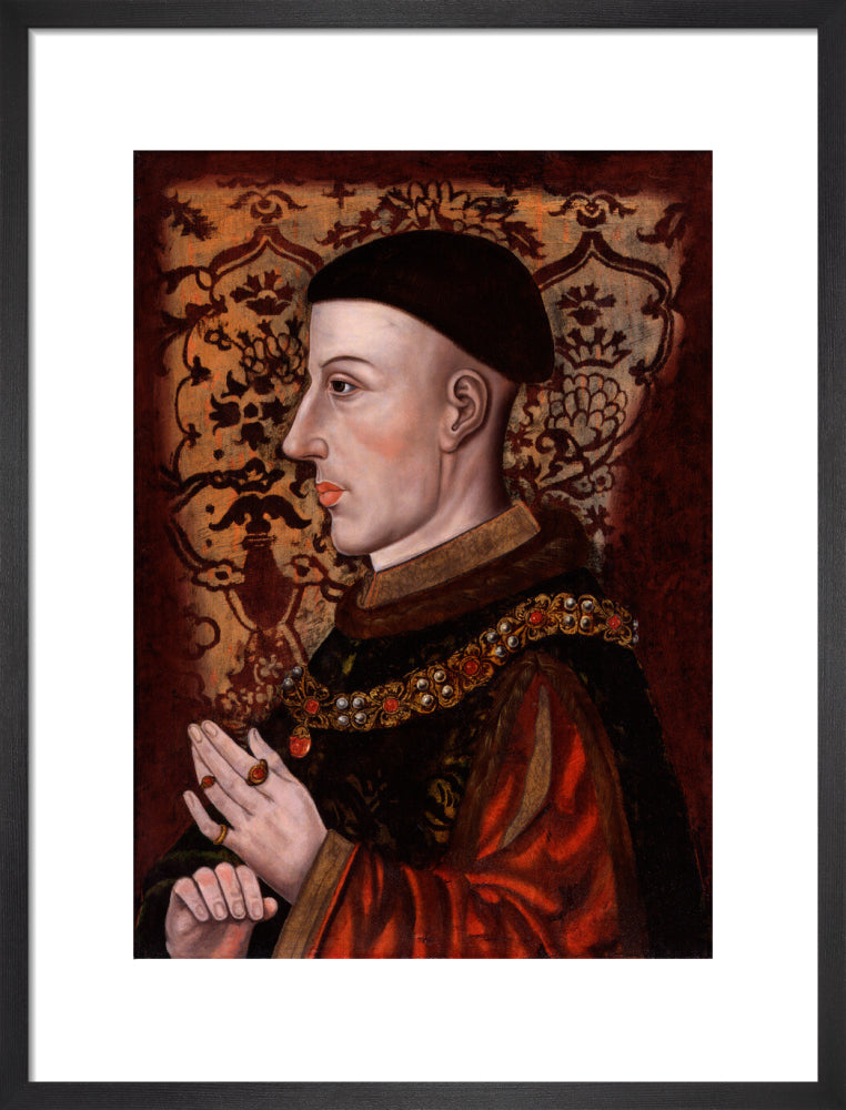 King henry v portrait print (art print, medium, black frame)