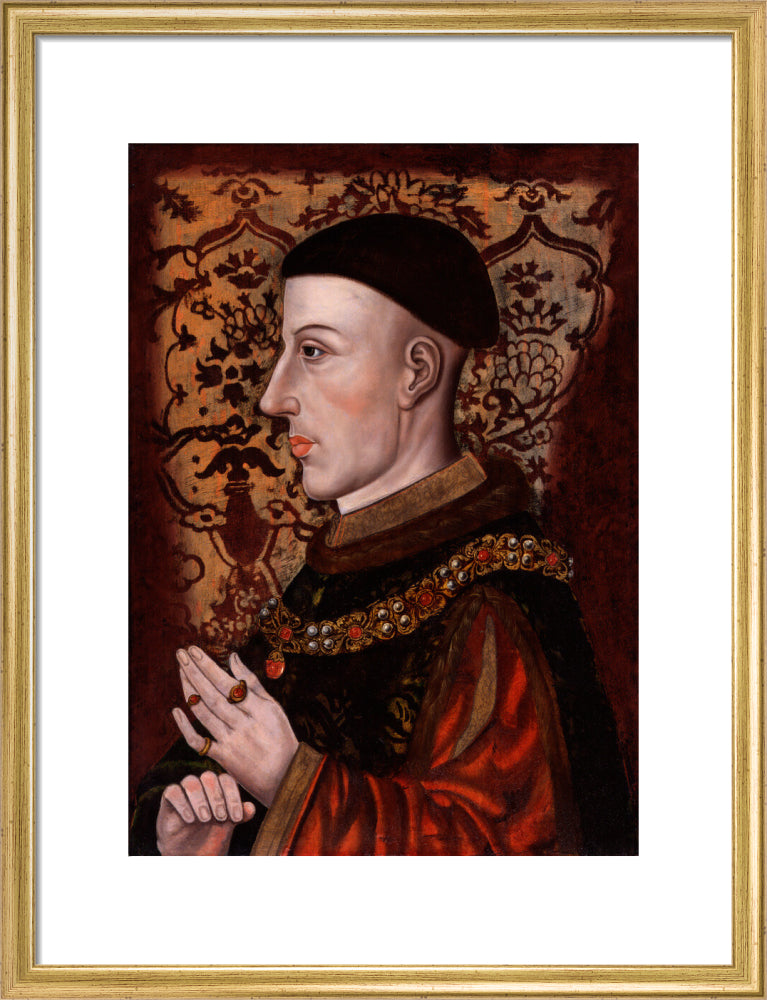 King henry v portrait print (art print, medium, gold frame)