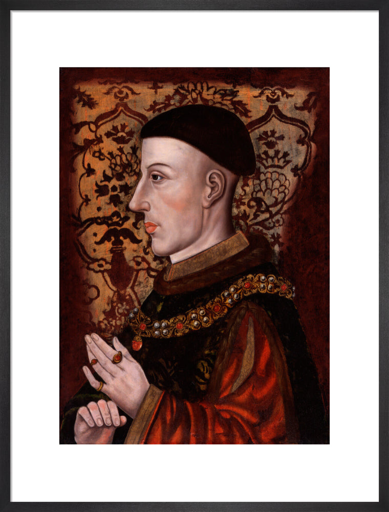 King henry v portrait print (art print, large, black frame)