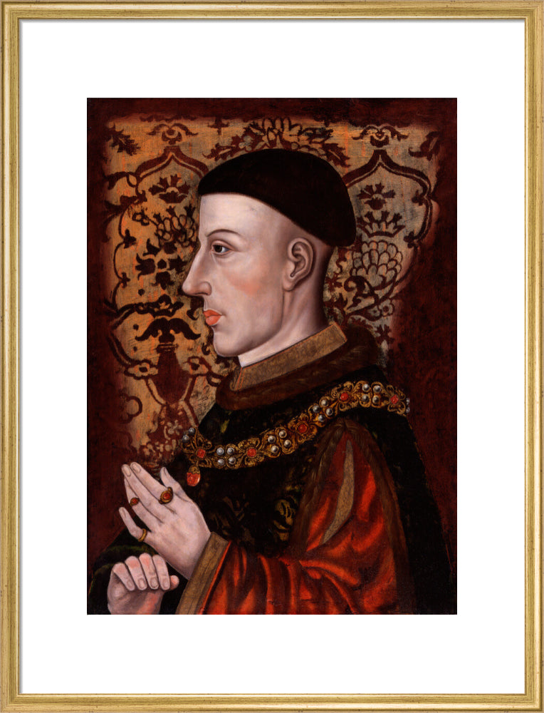 King henry v portrait print (art print, large, gold frame)