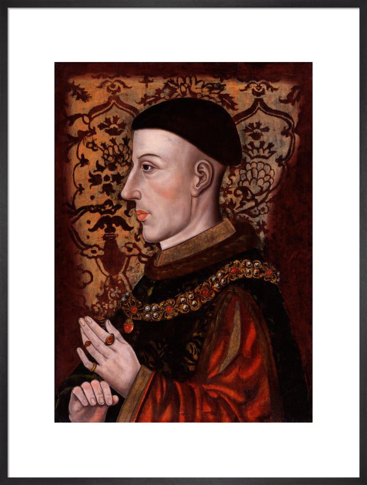 King henry v portrait print (art print, extra large, black frame)