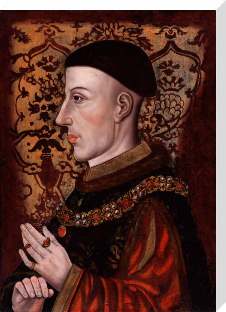 King henry v portrait print (stretched canvas, large, no frame)