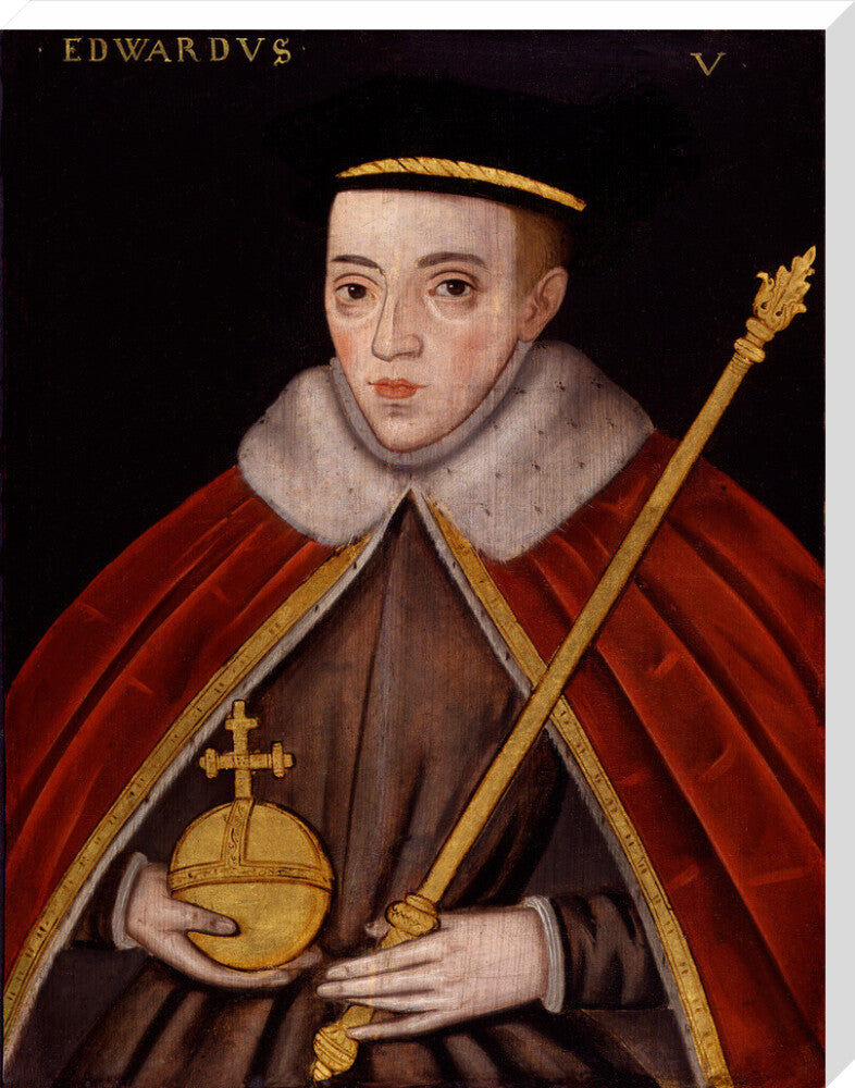 King edward v portrait print (stretched canvas, extra large, no frame)