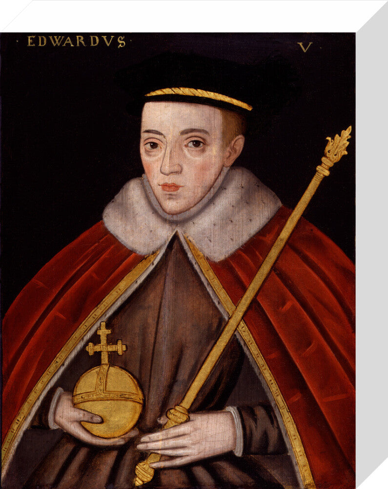 King edward v portrait print (stretched canvas, small, no frame)