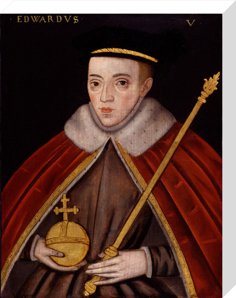 King edward v portrait print (stretched canvas, medium, no frame)