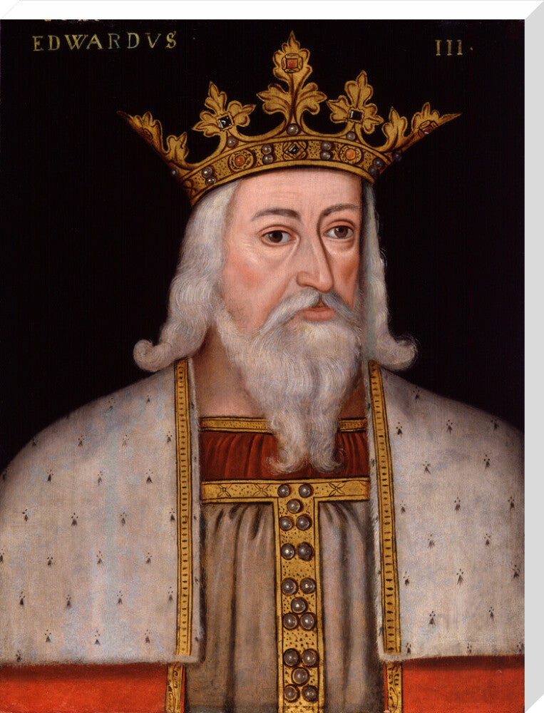 King edward iii portrait print (stretched canvas, extra large, no frame)