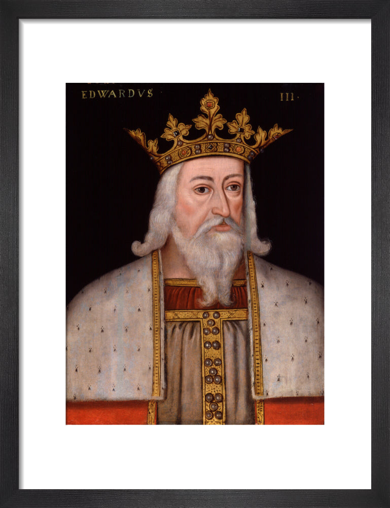 King edward iii portrait print (art print, small, black frame)