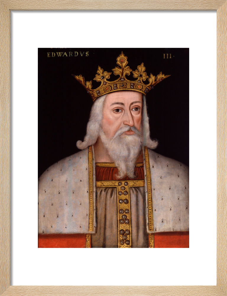 King edward iii portrait print (art print, small, natural frame)