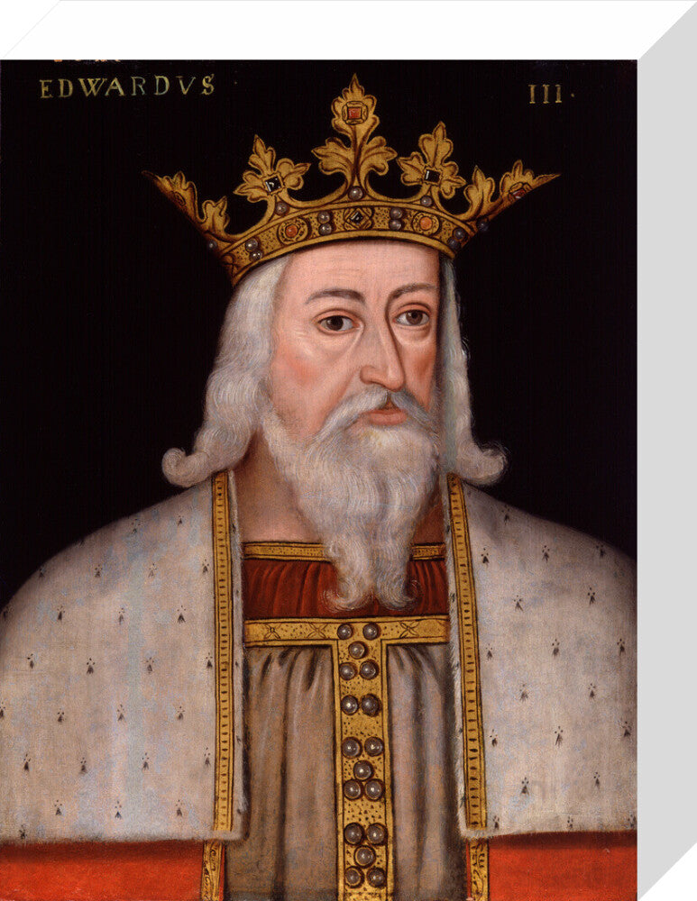 King edward iii portrait print (stretched canvas, small, no frame)