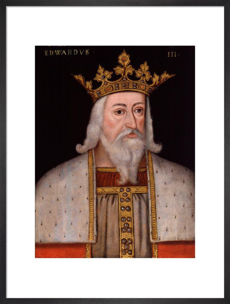 King edward iii portrait print (art print, large, black frame)