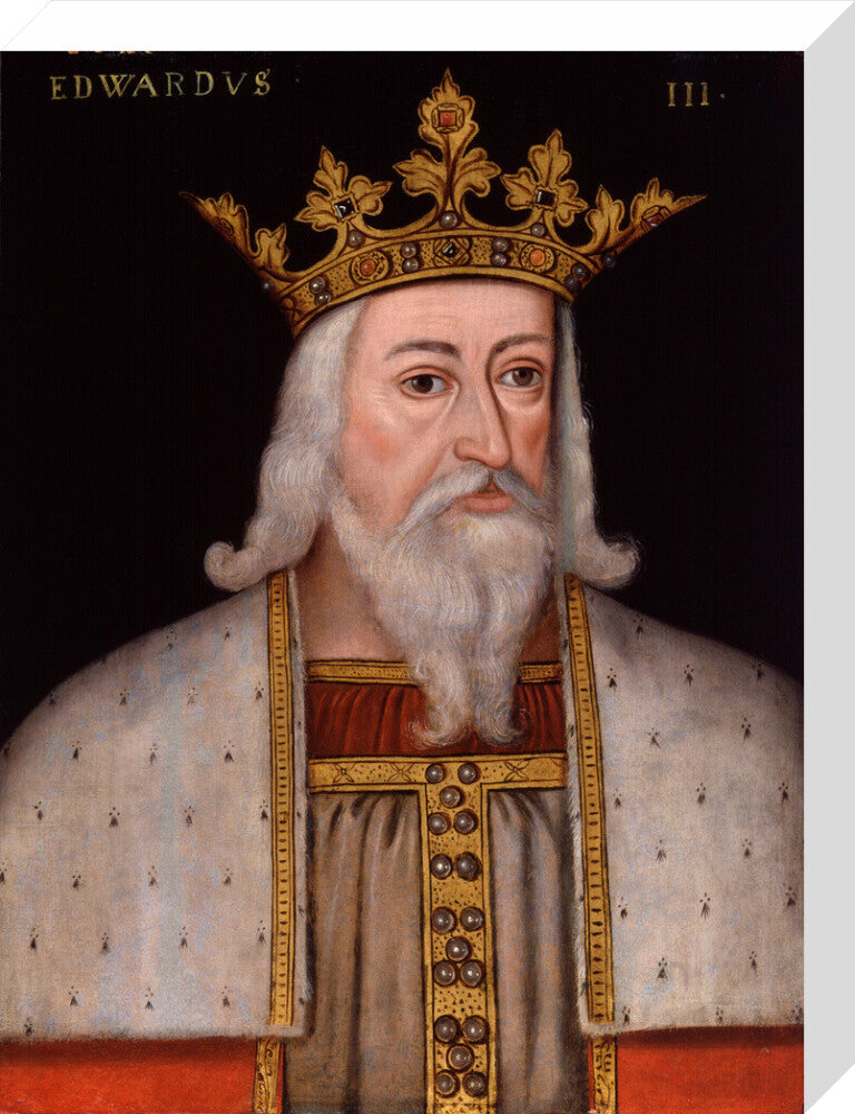 King edward iii portrait print (stretched canvas, medium, no frame)