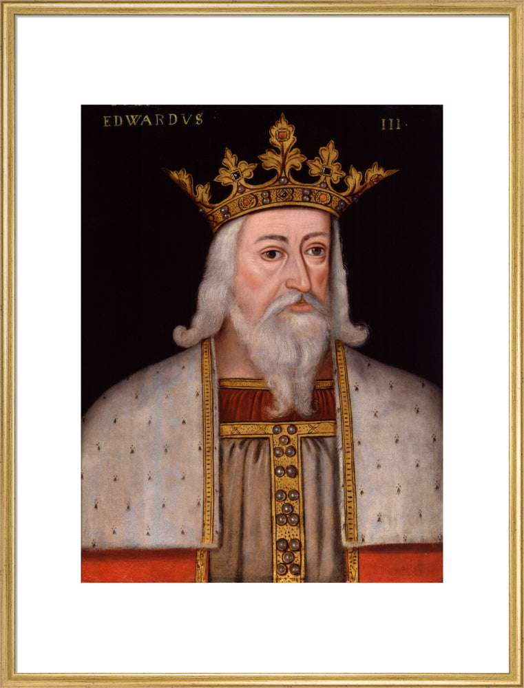 King edward iii portrait print (art print, extra large, gold frame)