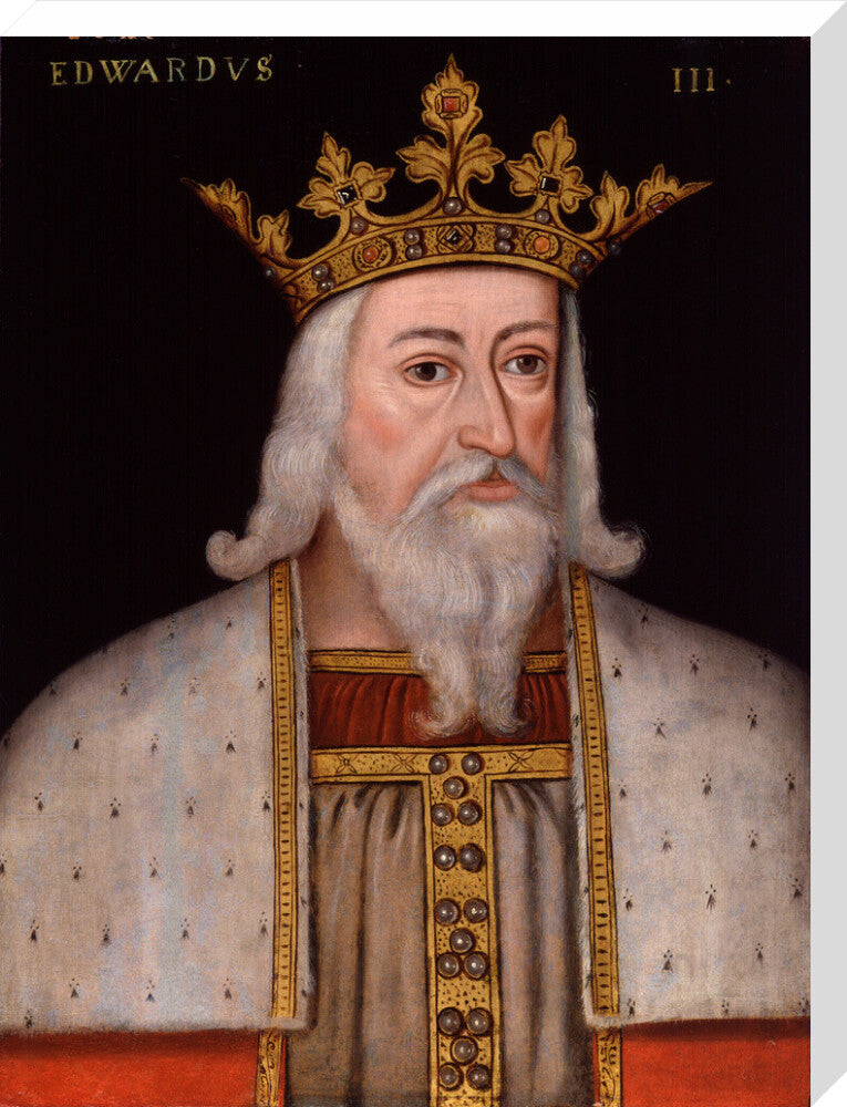 King edward iii portrait print (stretched canvas, large, no frame)