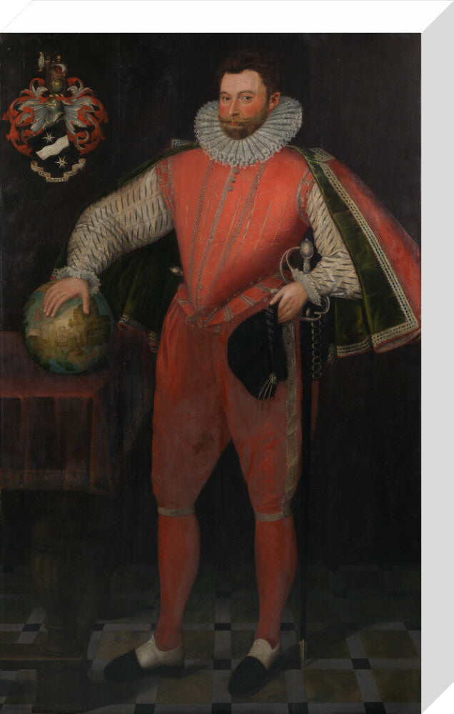 Sir francis drake portrait print (stretched canvas, medium, no frame)