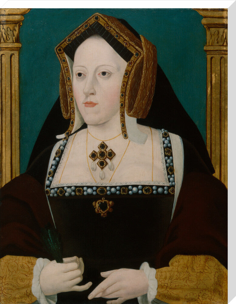 Katherine of aragon portrait print (stretched canvas, extra large, no frame)