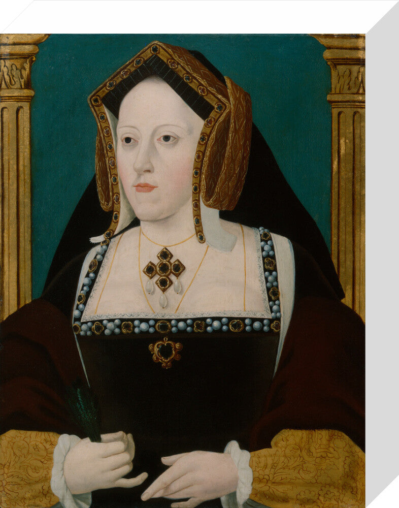 Katherine of aragon portrait print (stretched canvas, small, no frame)