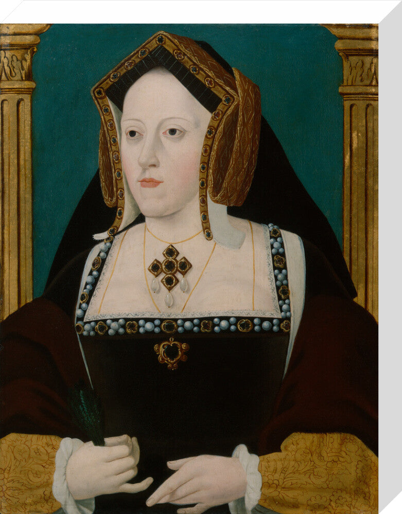 Katherine of aragon portrait print (stretched canvas, medium, no frame)