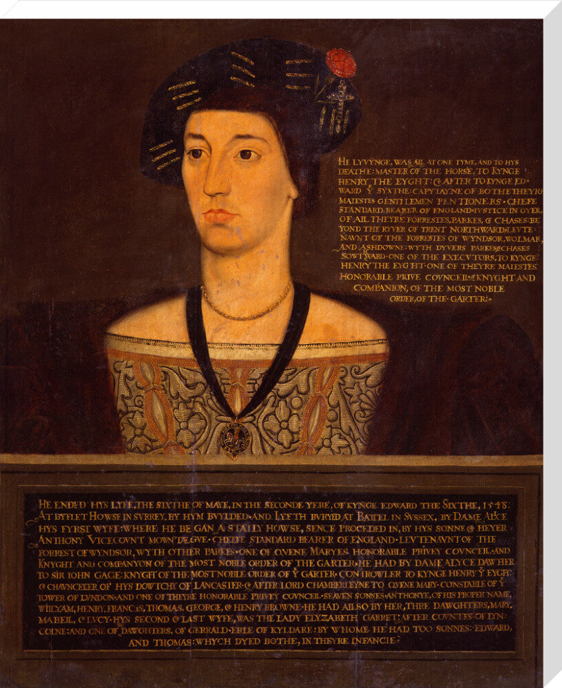 Sir anthony browne portrait print (stretched canvas, extra large, no frame)