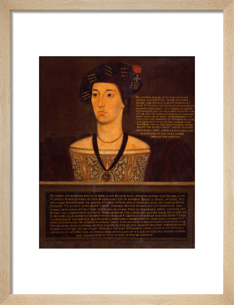 Sir anthony browne portrait print (art print, small, natural frame)