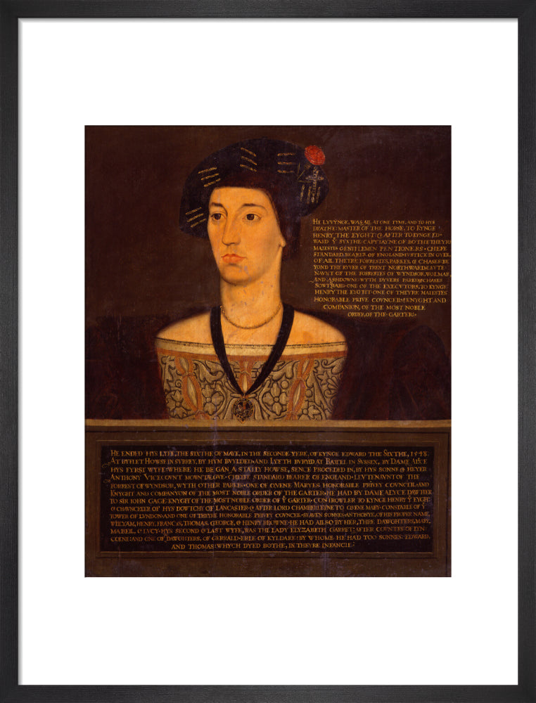Sir anthony browne portrait print (art print, medium, black frame)