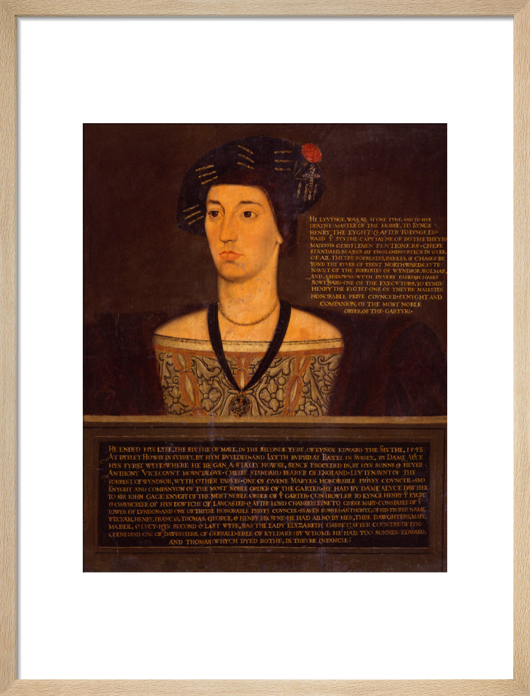 Sir anthony browne portrait print (art print, medium, natural frame)