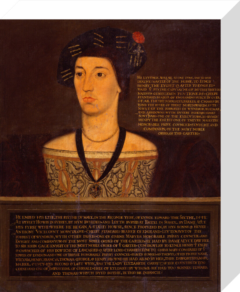 Sir anthony browne portrait print (stretched canvas, small, no frame)