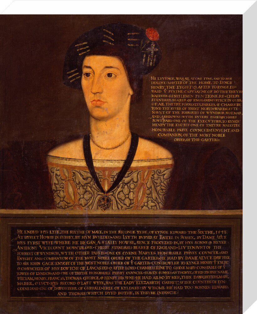 Sir anthony browne portrait print (stretched canvas, medium, no frame)