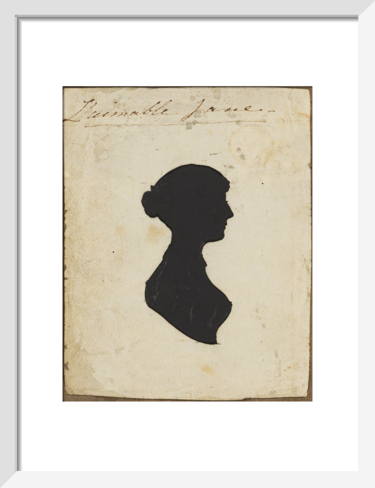 Possibly jane austen portrait print (art print, small, white frame)