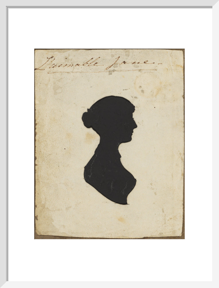 Possibly jane austen portrait print (art print, medium, white frame)