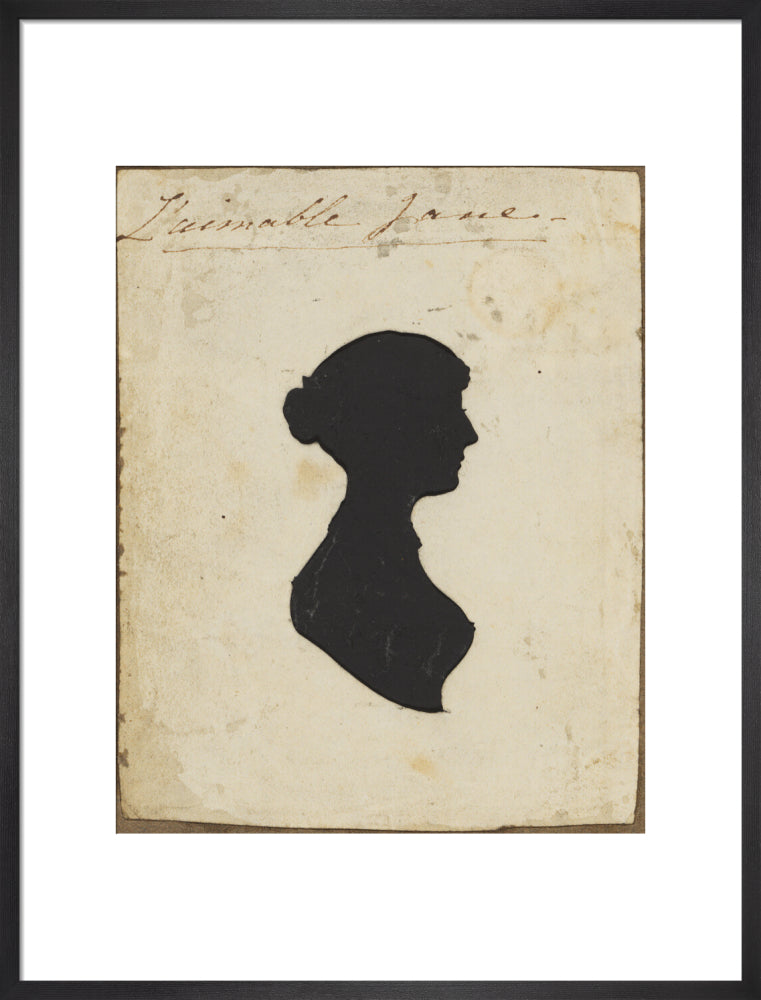 Possibly jane austen portrait print (art print, large, black frame)