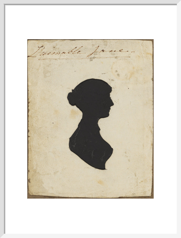 Possibly jane austen portrait print (art print, large, white frame)