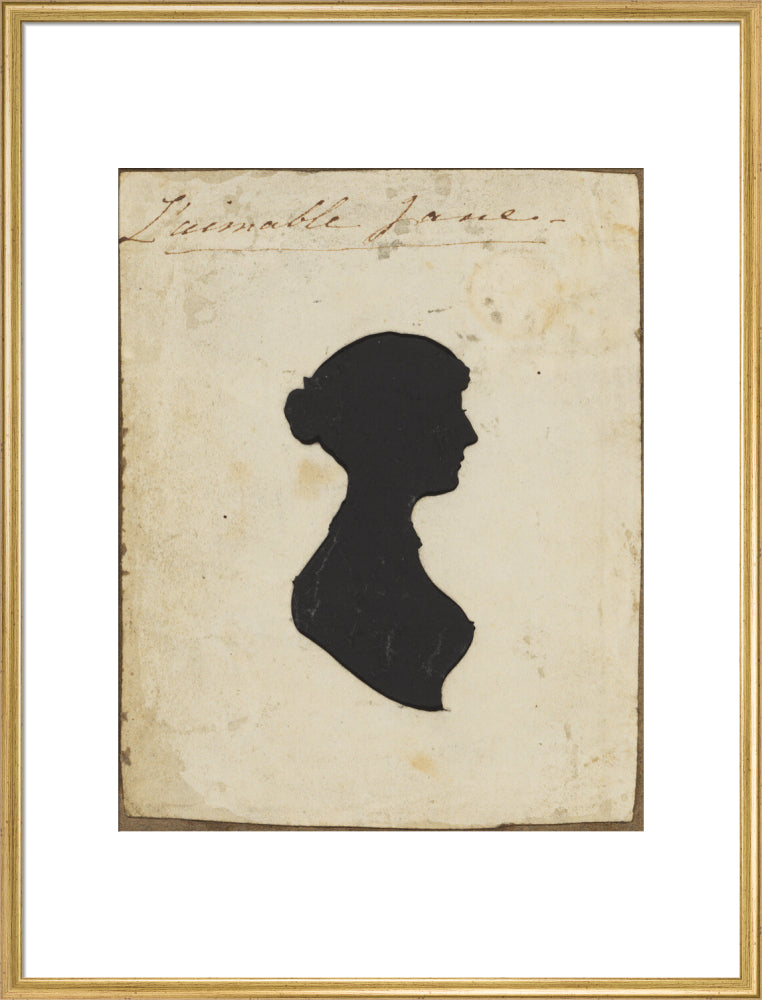 Possibly jane austen portrait print (art print, extra large, gold frame)