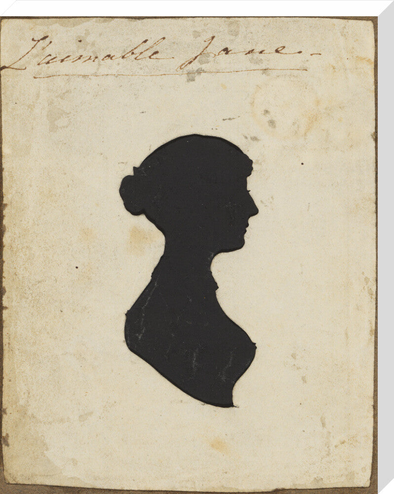 Possibly jane austen portrait print (stretched canvas, large, no frame)