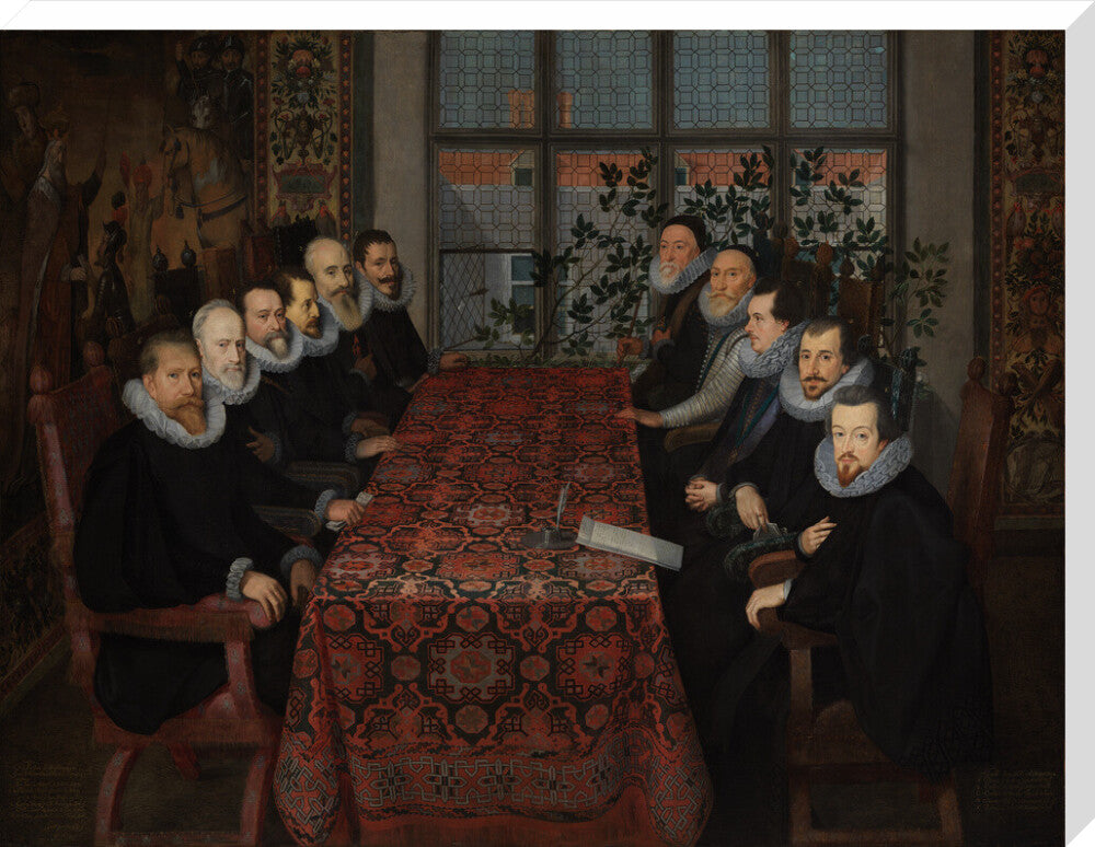 The somerset house conference, 1604 portrait print (stretched canvas, extra large, no frame)